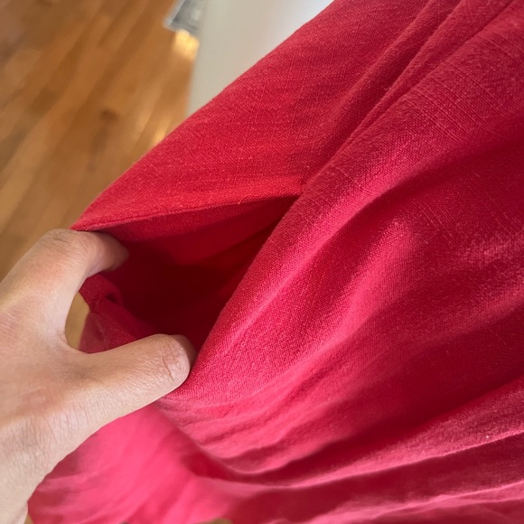 Universal Thread Linen blend button front stretch back adjustable strap dress! - Picture 2 of 6